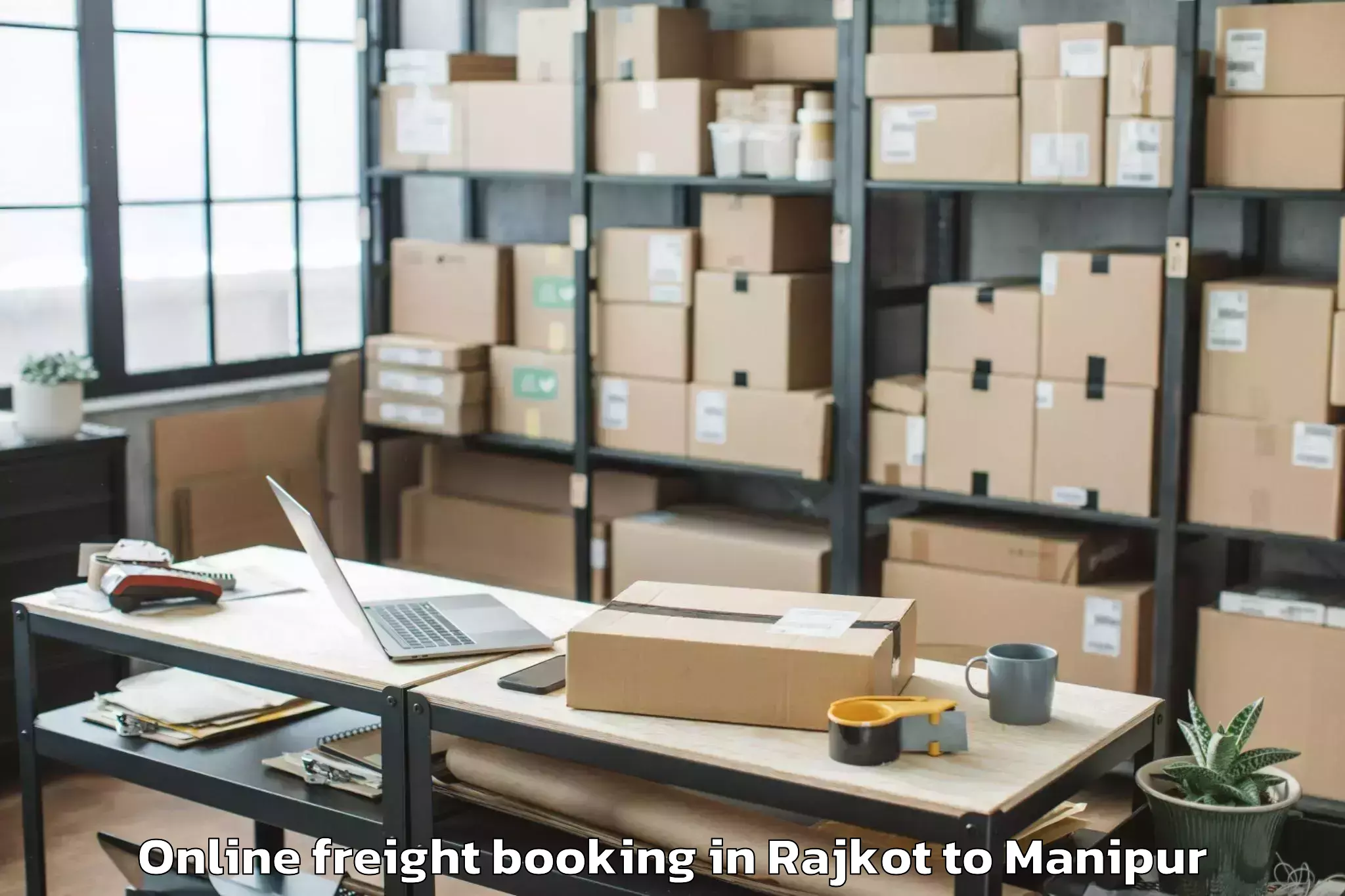 Hassle-Free Rajkot to Keirao Bitra Online Freight Booking